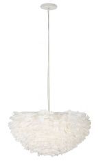 Plafonnier plume blanc design SARI