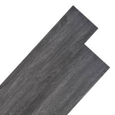 Planche de plancher PVC 5,26 m² 2 mm Noir et blanc