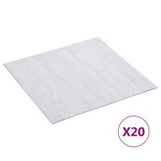 Planches de plancher autoadhésives 20 pcs PVC 1,86 m² Blanc