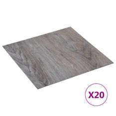 Planches de plancher autoadhésives 20 pcs PVC 1,86 m² Marron 9