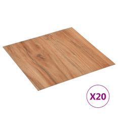 Planches de plancher autoadhésives 20 pcs PVC 1,86m² Bois clair