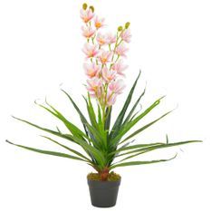 Plante artificielle avec pot Orchidée Rose 90 cm