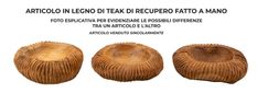 Plateau garit teck cm ø 32x11