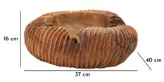 Plateau garit teck cm 37x40x16