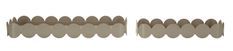 Plateau rectangulaire saturn, gris tourterelle, lot de 2 pièces, 40 x 16,5 x 4,5 cm et 29 x 12 x 4,5 cm
