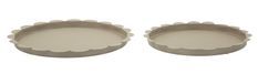 Plateau rond saturn gris colombe, lot de 2 pièces, ø 33 x 2 cm - 27,5 x 2 cm
