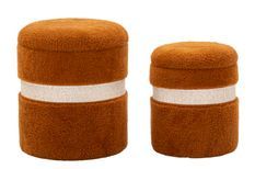 Pochette avec rangement saint-moritz marron lot de 2 pièces ø 40x47-32x38