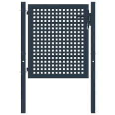Portail de clôture Anthracite 102x125 cm Acier