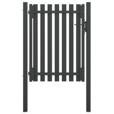 Portail de clôture de jardin Acier 1x1,7 m Anthracite