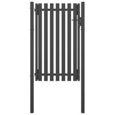 Portail de clôture de jardin Acier 1x2 m Anthracite