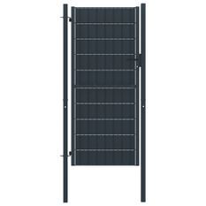 Portail de clôture PVC et acier 100x164 cm Anthracite