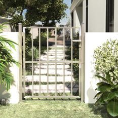 Portail de jardin 100x125 cm Acier inoxydable 2