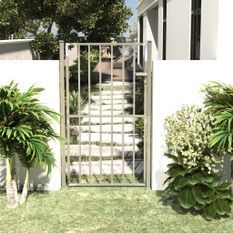 Portail de jardin 100x180 cm Acier inoxydable 3