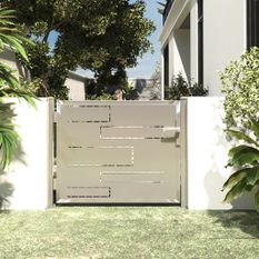 Portail de jardin 100x75 cm Acier inoxydable 3