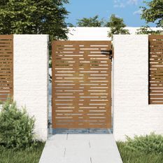 Portail de jardin 85x125 cm acier corten conception de carré