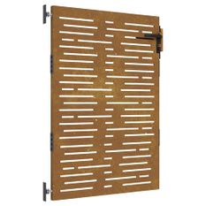 Portail de jardin 85x125 cm acier corten conception de carré