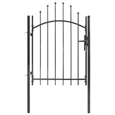 Portail de jardin Acier 1 x 1,75 m Noir