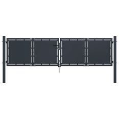 Portail de jardin Acier 300 x 100 cm Anthracite