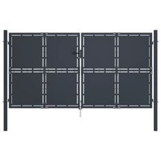 Portail de jardin Acier 300 x 175 cm Anthracite