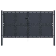 Portail de jardin Acier 300 x 200 cm Anthracite