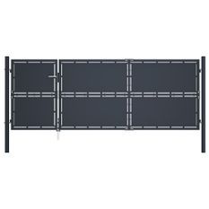 Portail de jardin Acier 350 x 125 cm Anthracite