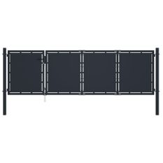 Portail de jardin Acier 350x100 cm Anthracite
