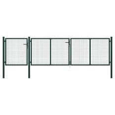 Portail de jardin Acier 400 x 100 cm Vert 2