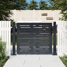 Portail de jardin anthracite 105x80cm acier conception de carré
