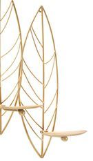 Porte-bougies mural en forme de feuille cm 66x14x56