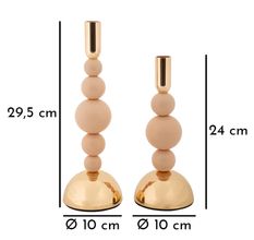 Porte-bougies rose bolly, lot de 2 pièces cm