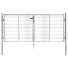 Porte de jardin Acier galvanisé 306x150 cm Argenté
