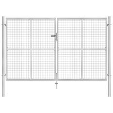 Porte de jardin Acier galvanisé 306x200 cm Argenté