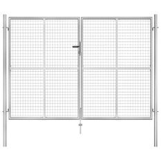 Porte de jardin Acier galvanisé 306x225 cm Argenté