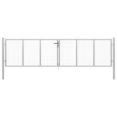 Porte de jardin Acier galvanisé 415x175 cm Argenté
