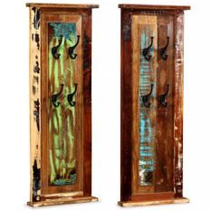 Porte-manteau 2 pcs Bois de récupération massif 38 x 100 cm