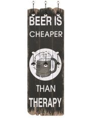 Porte-manteau mural avec 6 crochets 120 x 40 cm BEER CHEAPER