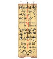 Porte-manteau mural avec 6 crochets 120 x 40 cm FAMILY