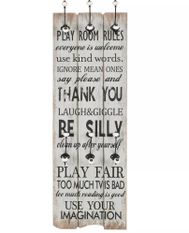 Porte-manteau mural avec 6 crochets 120 x 40 cm THANK YOU