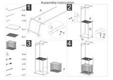 Porte-serviettes pour racines cm 40x30x122
