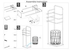 Porte-serviettes trop cm 40x30x112