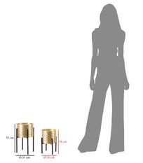 Porte-vases glissy, lot de 2 -a- cm ø 21x38-19x28