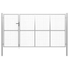 Portillon Acier 350 x 150 cm Argenté