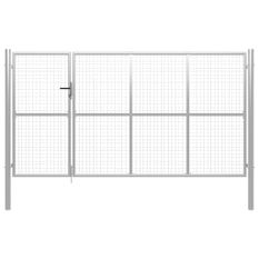 Portillon Acier 350 x 175 cm Argenté