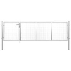 Portillon Acier 350x100 cm Argenté