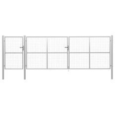 Portillon Acier 500 x 125 cm Argenté 2