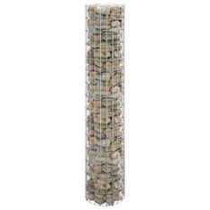 Poteau à gabion circulaire Acier galvanisé Ø30x150 cm