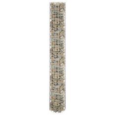 Poteau à gabion circulaire Acier galvanisé Ø30x200 cm