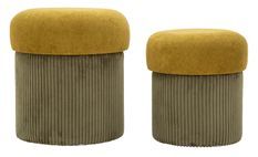 Poubelle avec rangement vert aspen lot de 2 pièces ø 42x44-35x37 cm