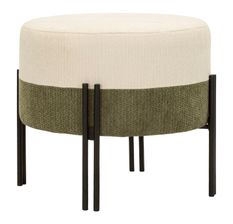 Pouf bicolore de style moderne, ø 49 x 42 cm