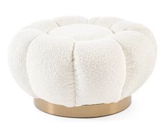 Pouf FLORE – Élégance douce en tissu bouclette